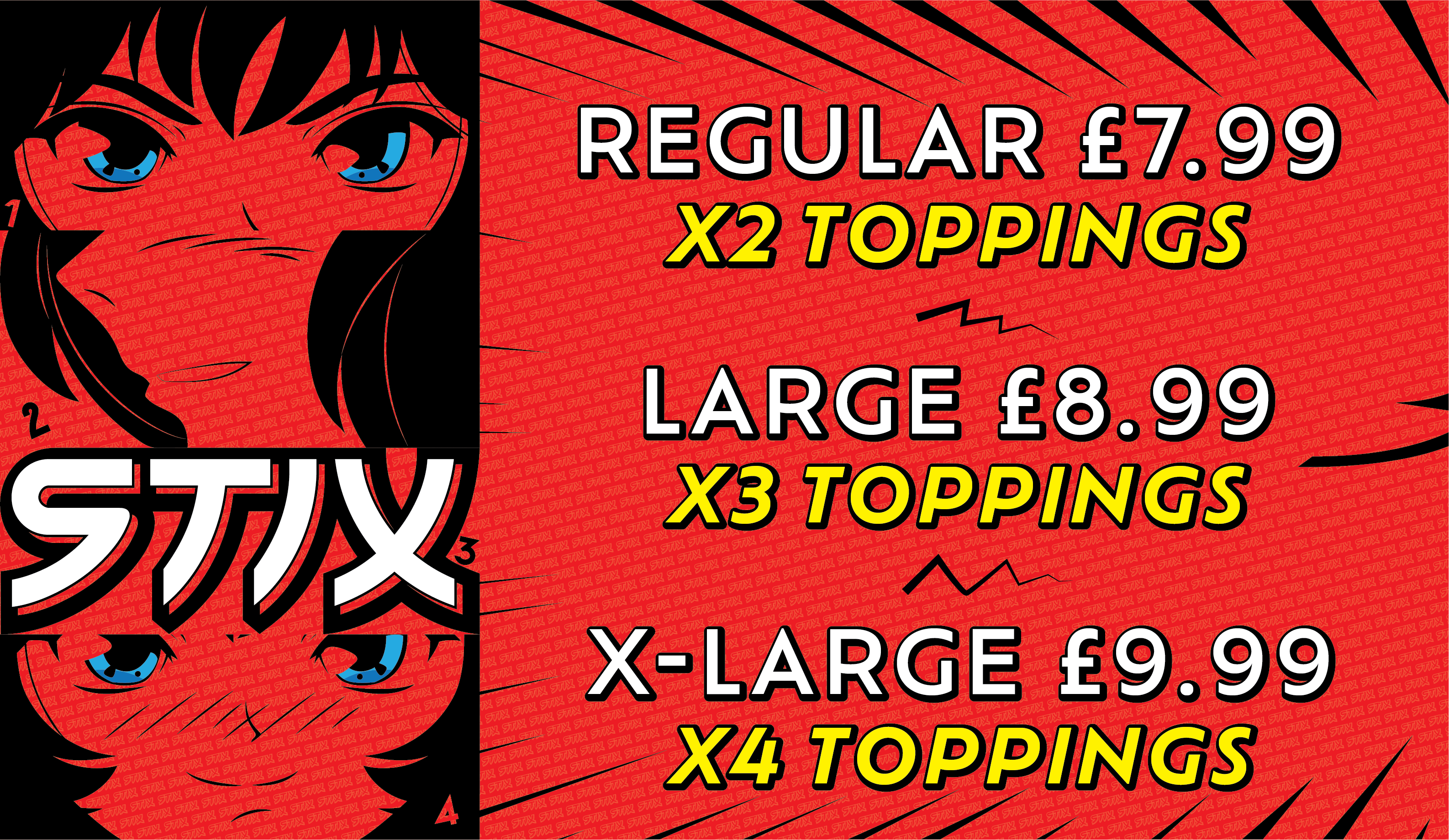 Stix Menu - Noodle Boxes